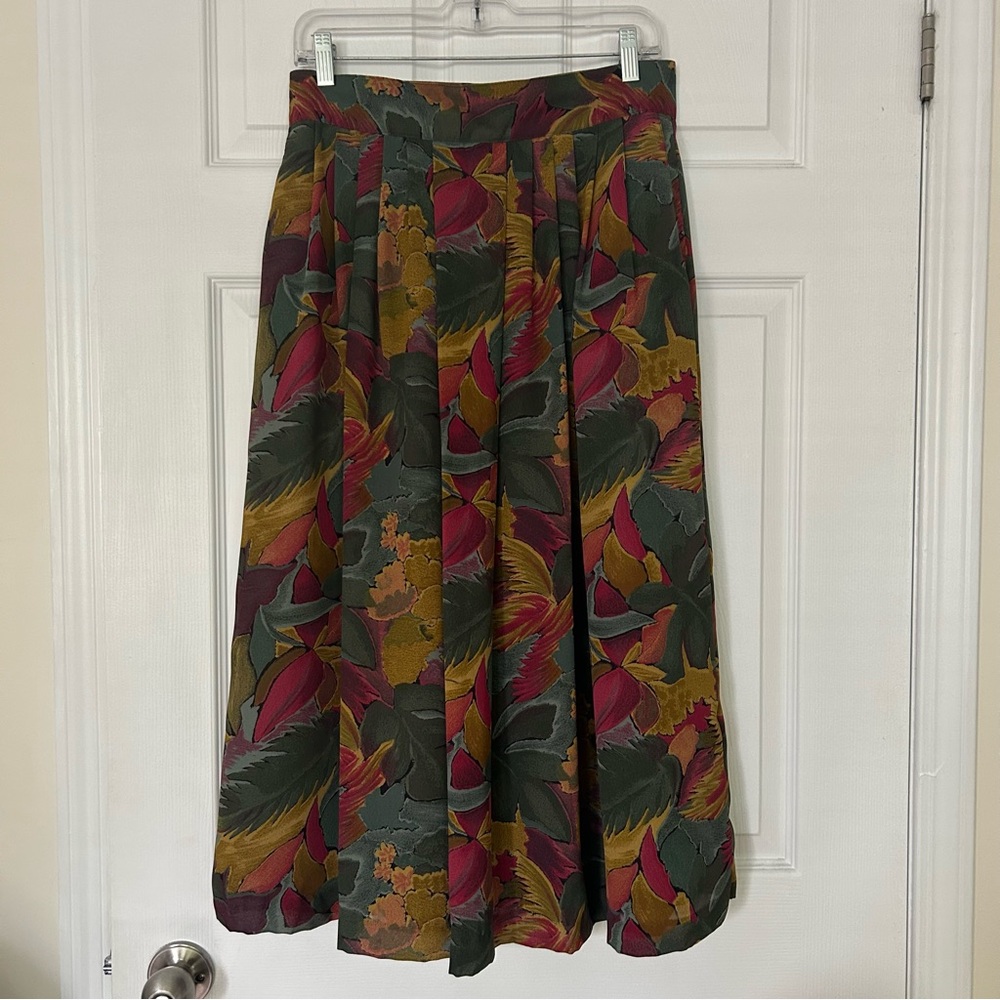Vintage A-Line Skirt Floral